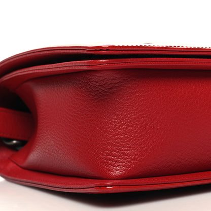 Chanel Goatskin Patent Quilted New Medium Boy Flap Red 9 of 11