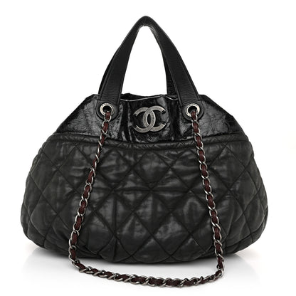 Chanel Iridescent Calfskin Quilted Large In The Mix Tote Black 1 of 11
