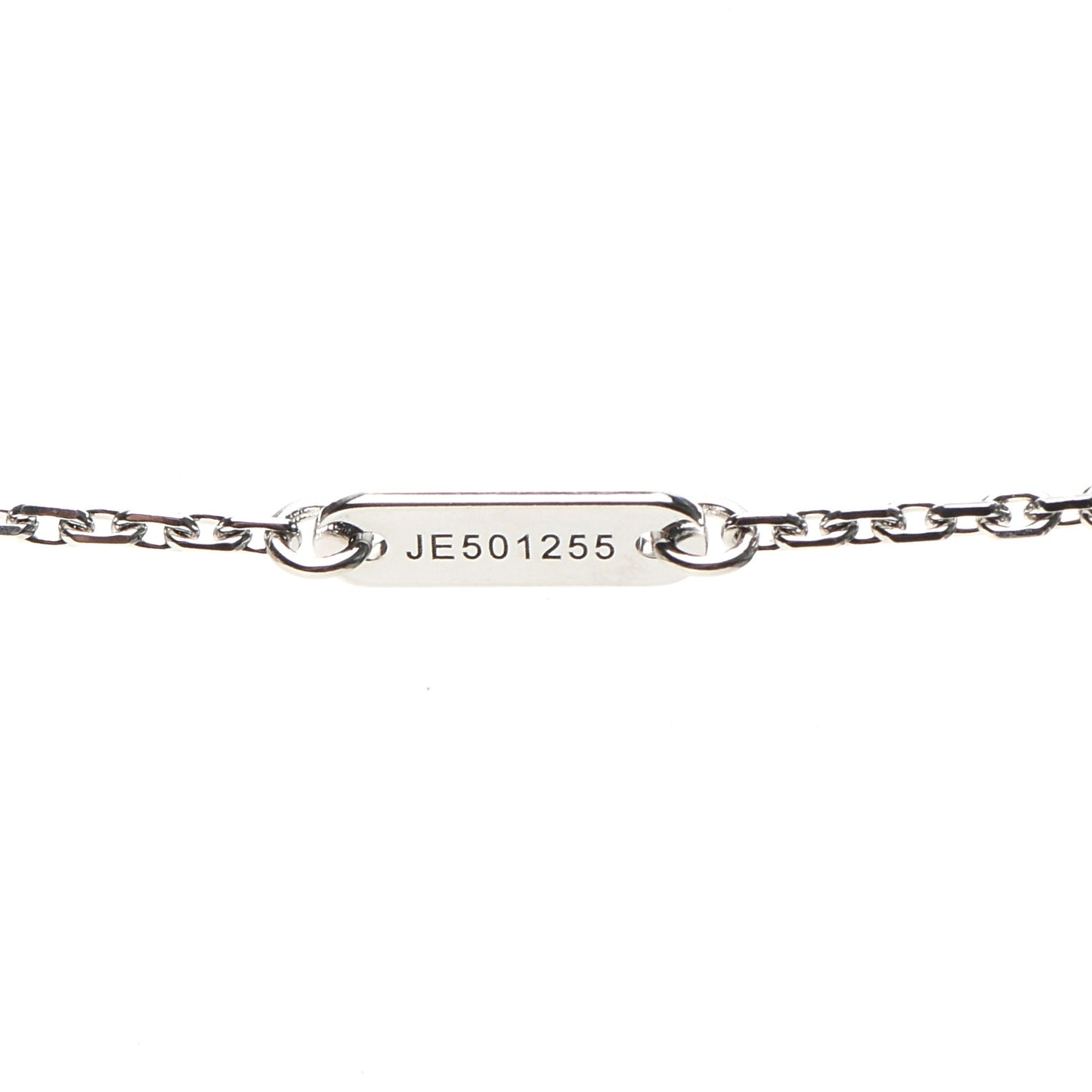 18K White Gold Diamond Sweet Alhambra Pendant Necklace