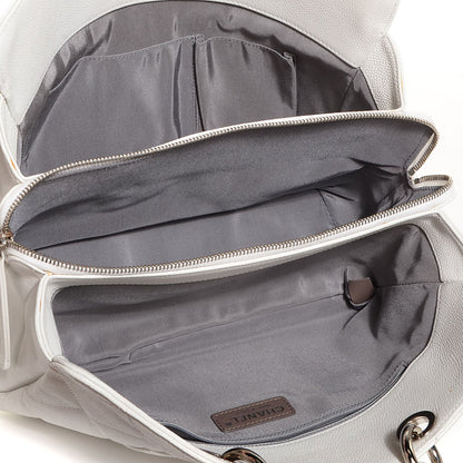 Chanel Soft Caviar Quilted CC Timeless Tote White 5 of 7