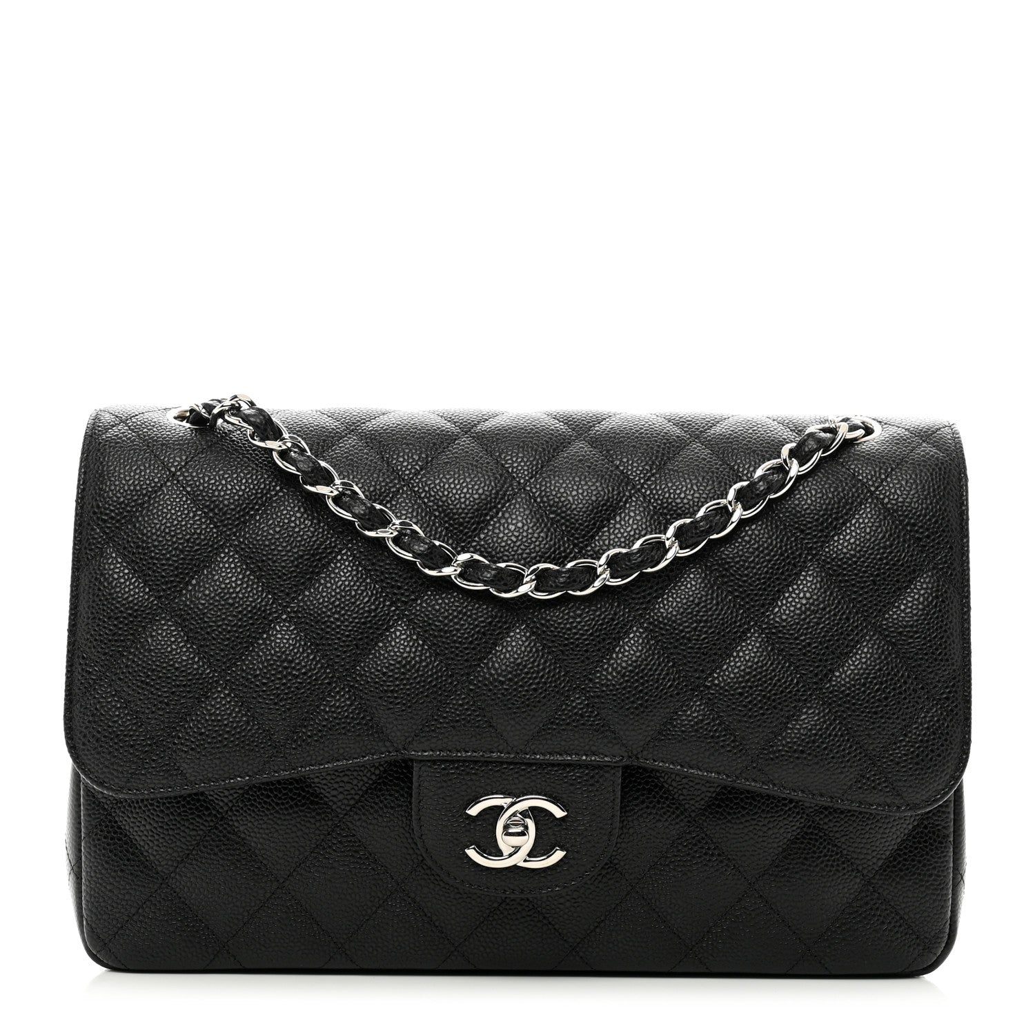 Chanel Caviar Quilted Jumbo Double Flap Black 1 of 10
