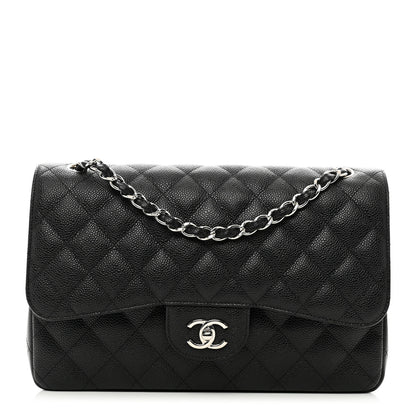 Chanel Caviar Quilted Jumbo Double Flap Black 1 of 10