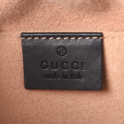 Gucci Calfskin Matelasse Mini GG Marmont Chain Shoulder Bag Black 6 of 10