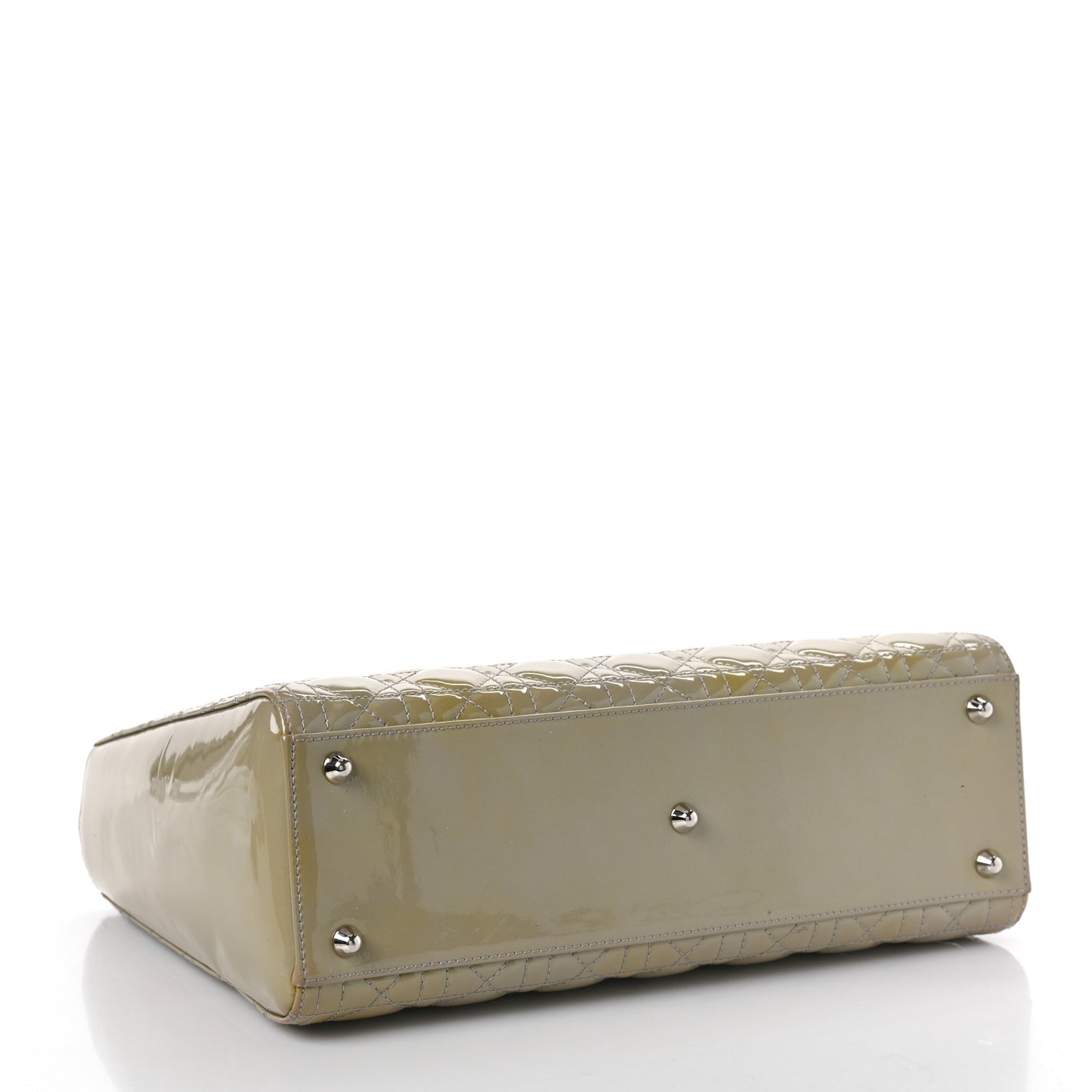 Patent Cannage Large Lady Dior Grey