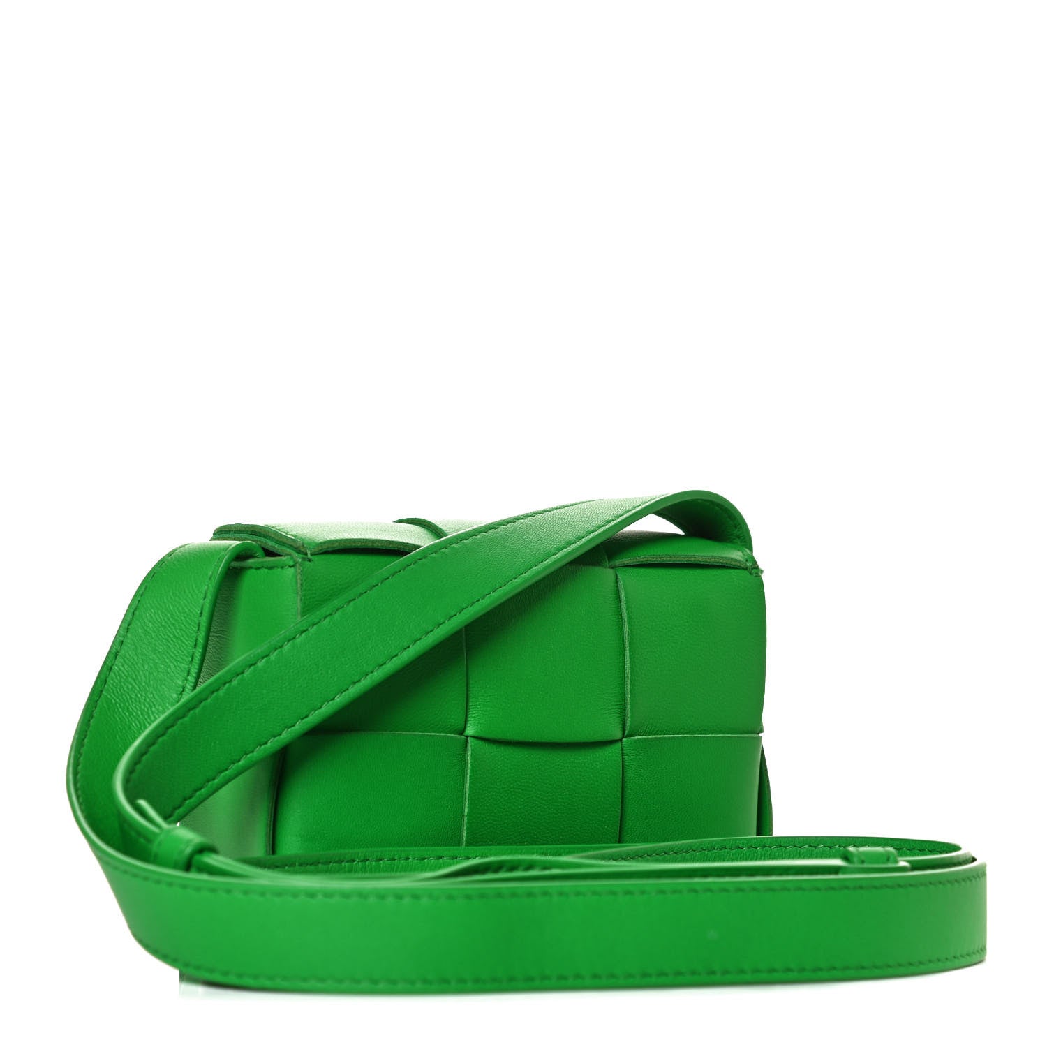 Bottega Veneta Lambskin Maxi Intrecciato Extra Mini Cassette Crossbody Bag Parakeet 3 of 12