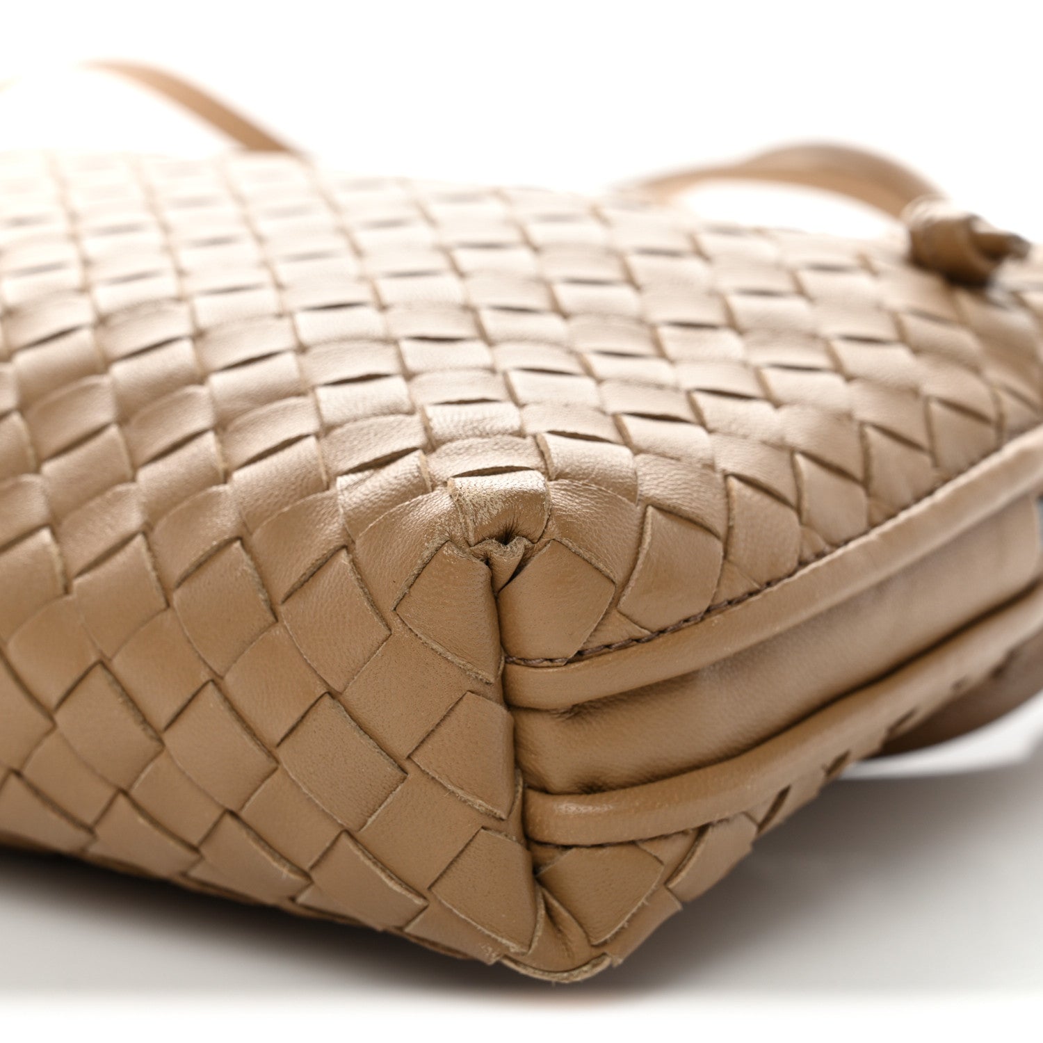 Bottega Veneta Nappa Intrecciato Nodini Crossbody Messenger Camel 11 of 12
