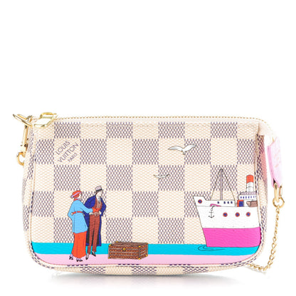 Louis Vuitton Damier Azur 2016 Christmas Animation Mini Pochette Accessories 1 of 7