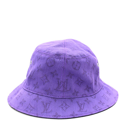 Louis Vuitton Monogram Denim Essential Bucket Hat 60 Violet 3 of 9