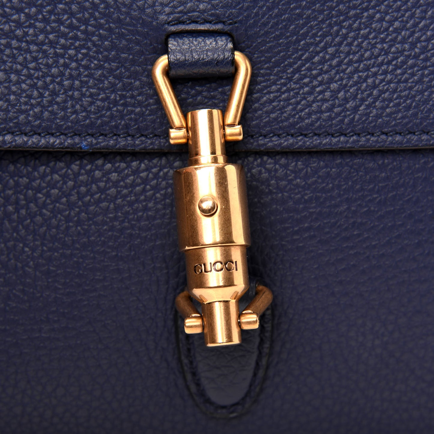 Soft Grained Calfskin Small Jackie Shoulder Bag Classic Blue Marine