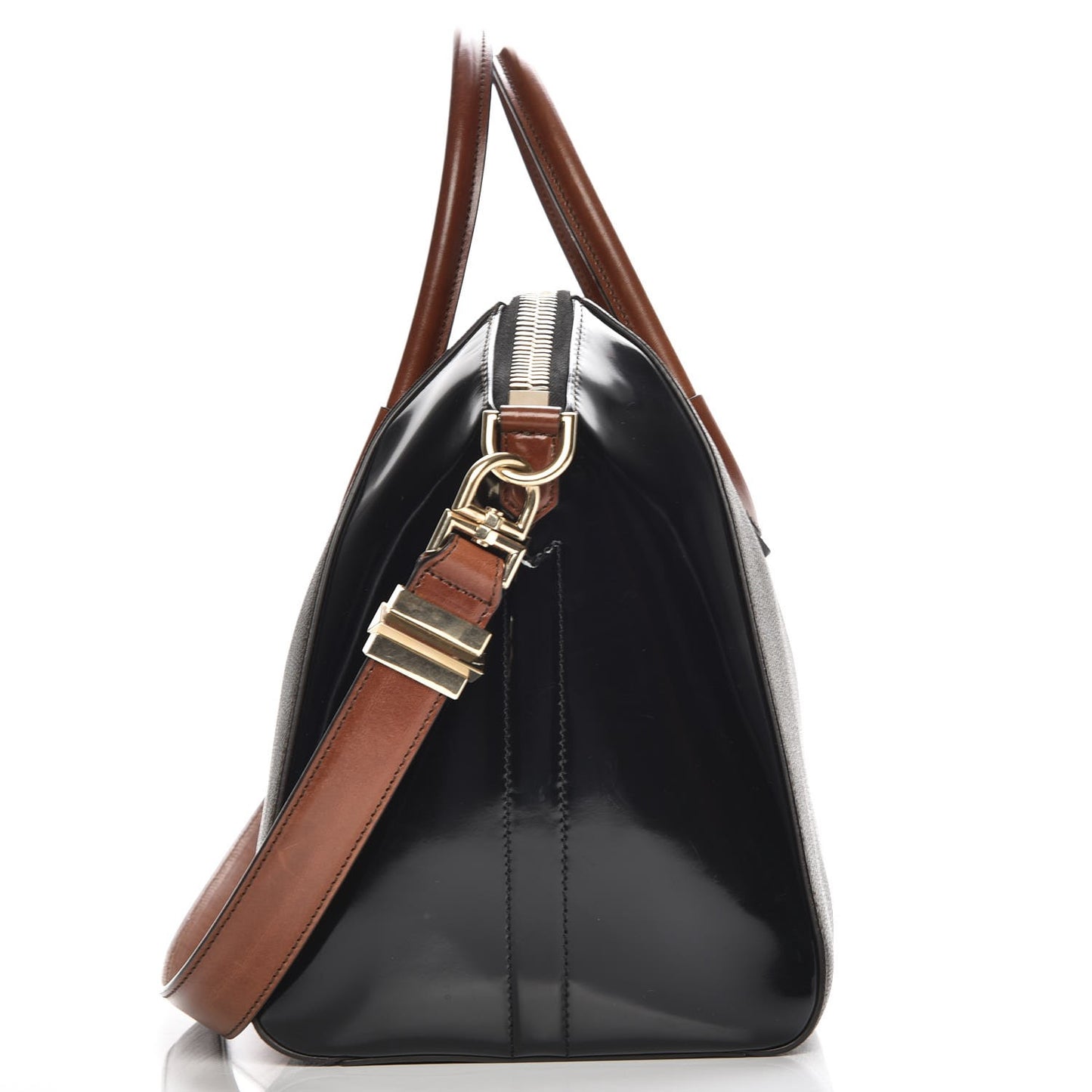 Patent Calfskin Stingray Embossed Medium Tri-Color Antigona