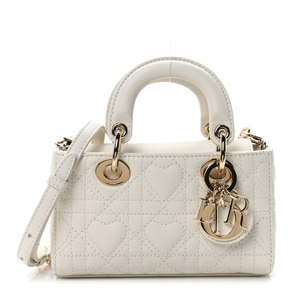 Christian Dior Lambskin Cannage Dioramour Micro Lady D-Joy Latte 1 of 10