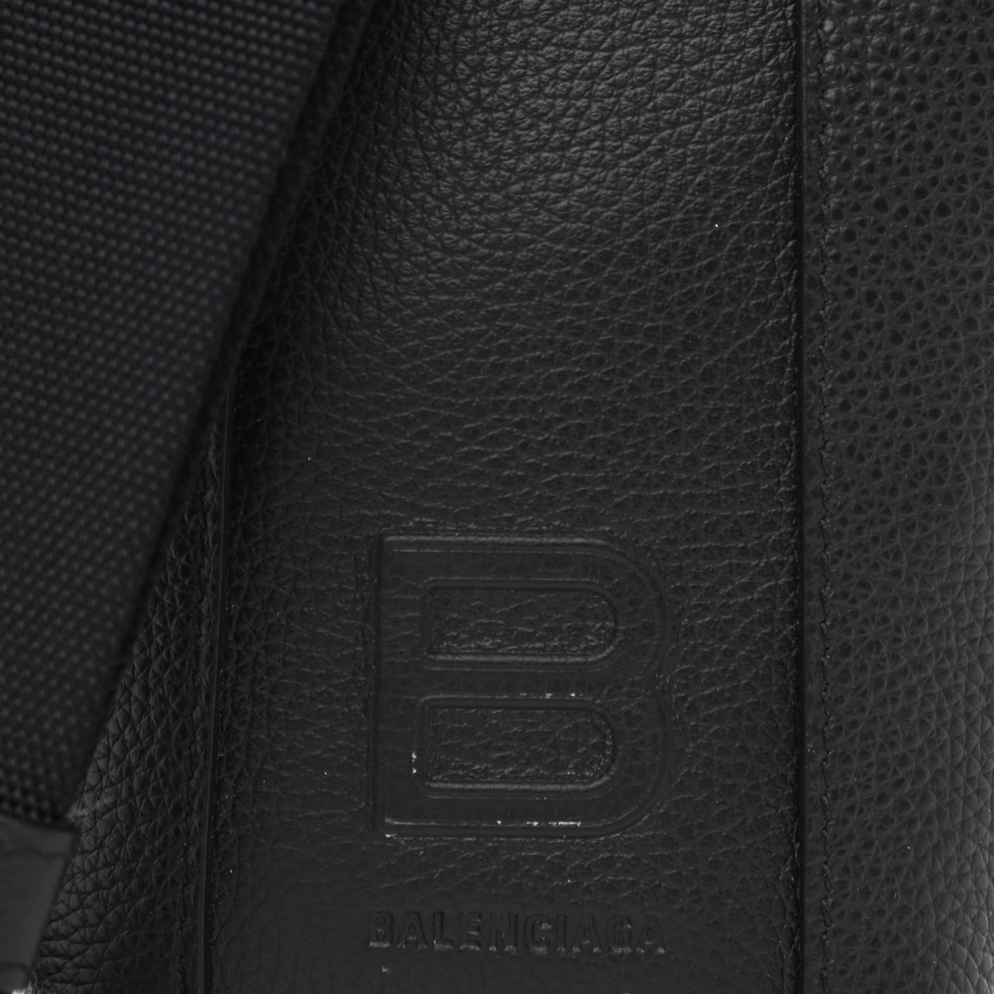 Calfskin Hourglass Phone Holder Bag Black