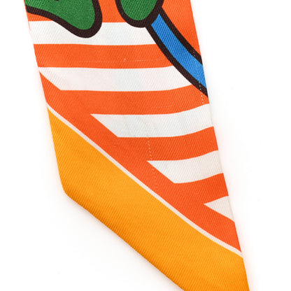 Hermes Twilly Scarf Orange Multicolor 5 of 13