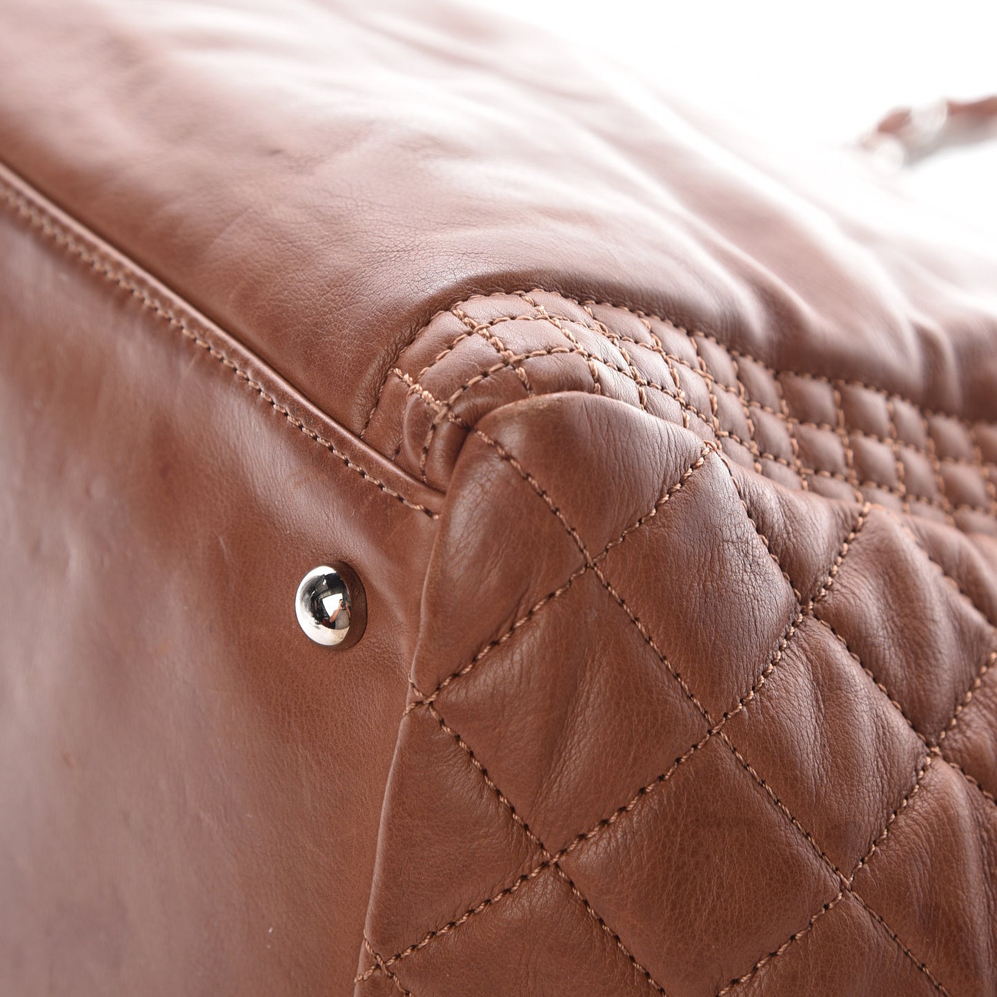 Calfskin On The Bund Shopping Tote Brown