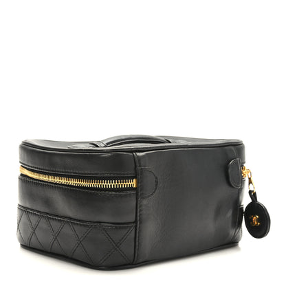 Chanel Lambskin Vanity Cosmetic Case Black 3 of 11