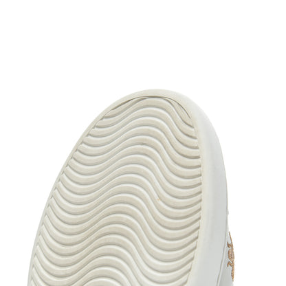 Gucci Calfskin Bee Star Embroidered Sylvie Web Ace Sneakers 35 White 14 of 20