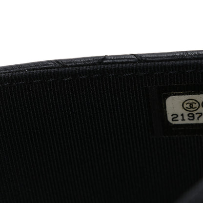 Chanel Aged Calfskin Quilted Lucky Charms 2.55 Reissue Wallet On Chain WOC Black 8 of 11