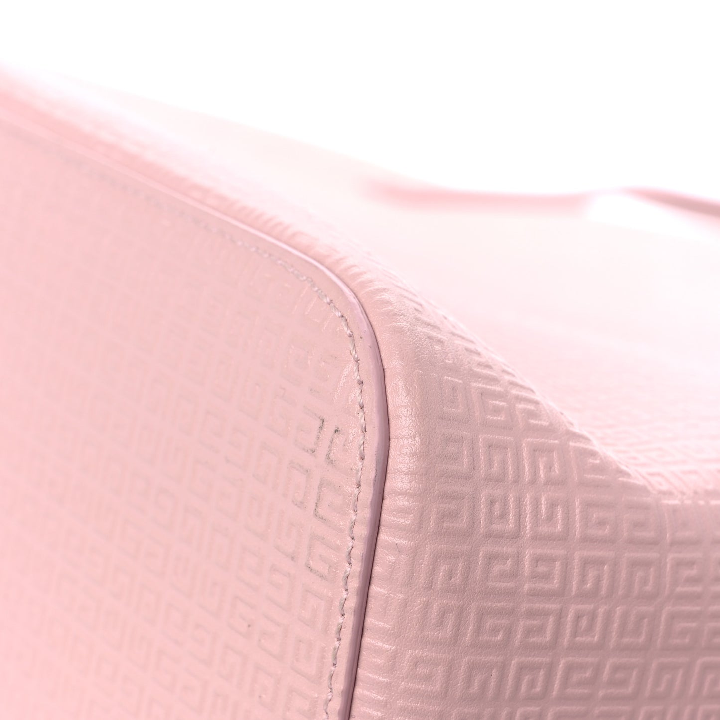 Calfskin Logo Embossed Wing Shopper Tote Blush Pink