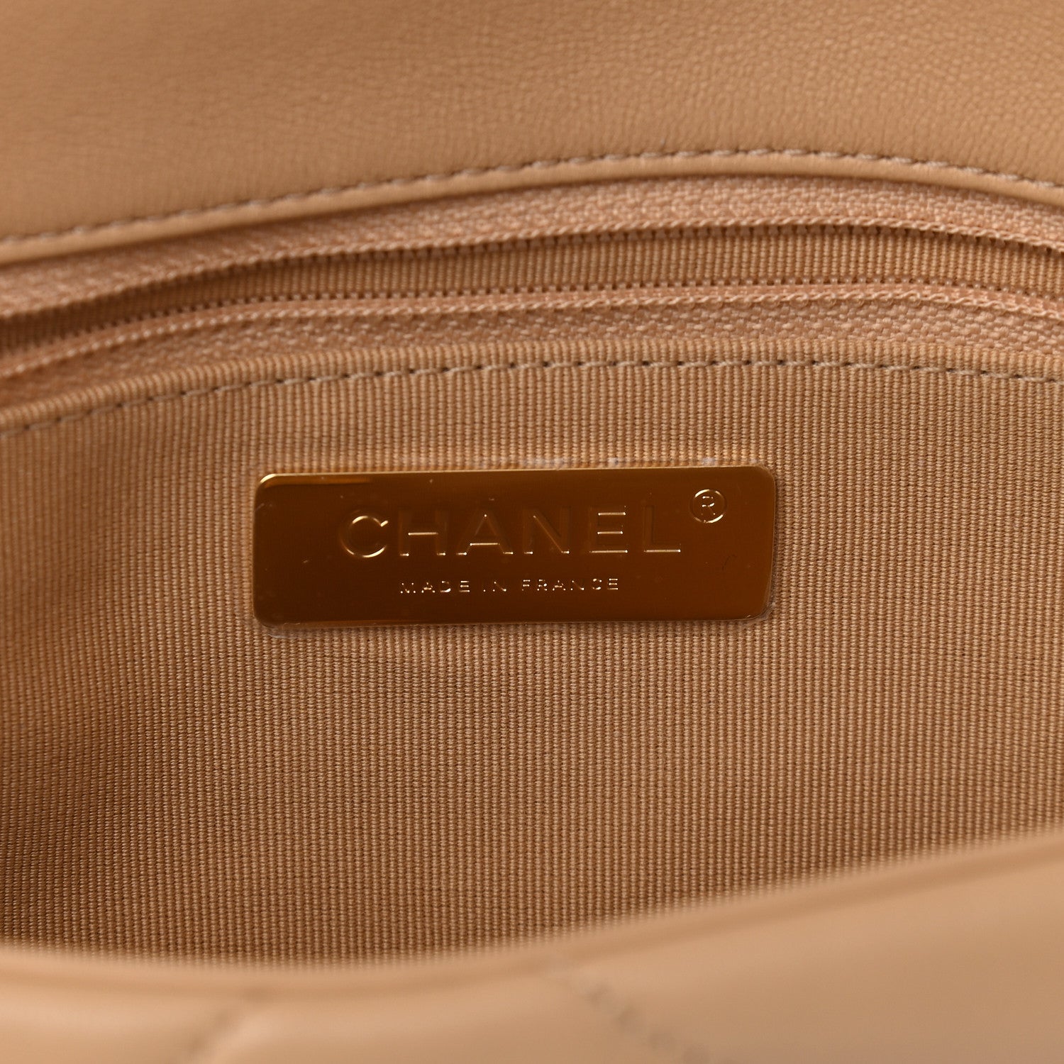 Chanel Lambskin Quilted Medium Chanel 19 Flap Beige 6 of 9