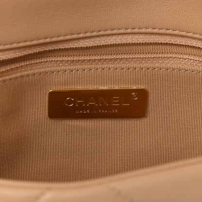 Chanel Lambskin Quilted Medium Chanel 19 Flap Beige 6 of 9