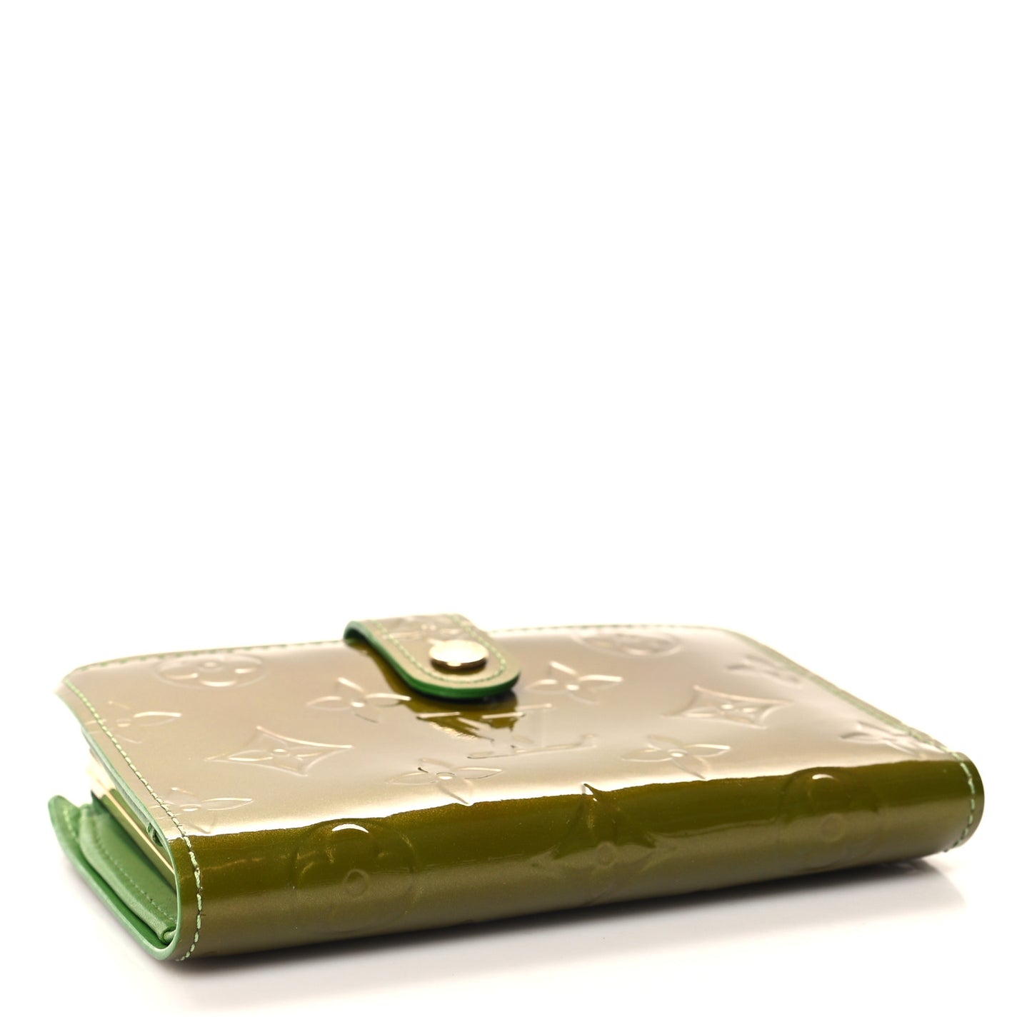 LOUIS VUITTON Vernis French Purse Wallet Vert Tonic