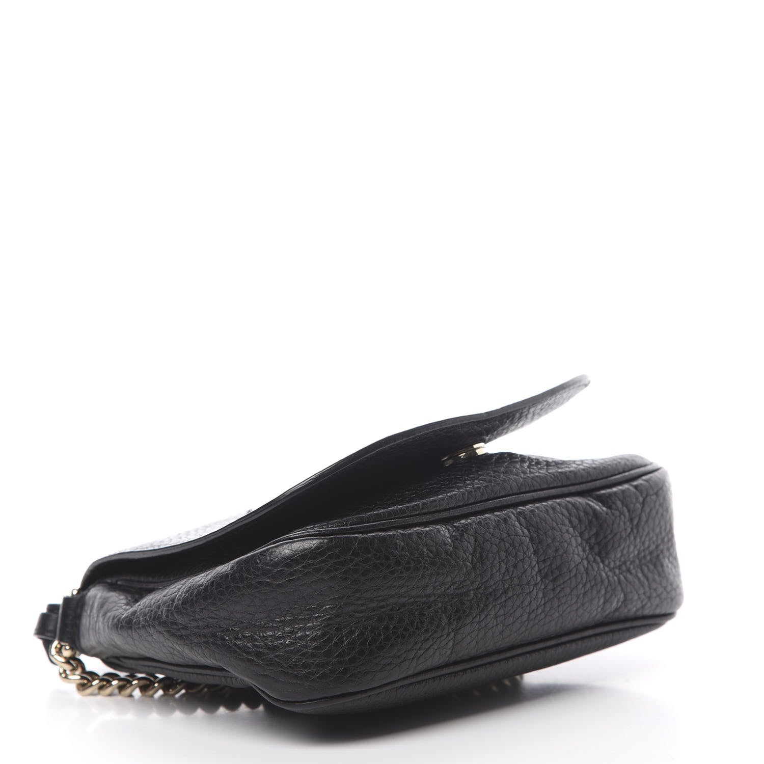 Gucci Pebbled Calfskin Small Soho Flap Crossbody Black 4 of 11