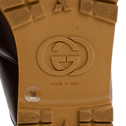 Gucci Calfskin Horsebit Mules 38 Burgundy 7 of 11