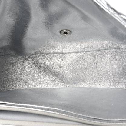 Chanel Metallic Lambskin Quilted Maxi Single Flap Silver 5 of 10