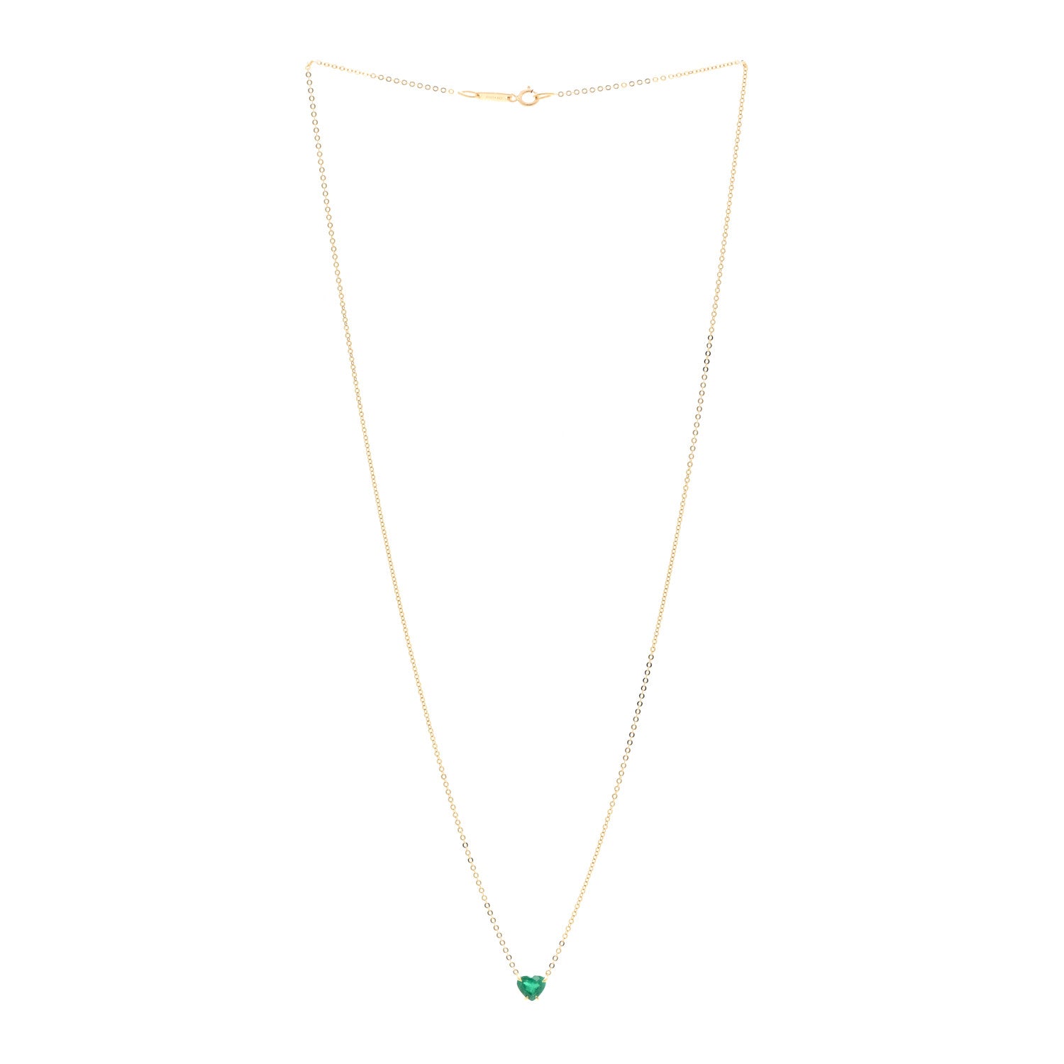 Anita Ko 18K Yellow Gold Emerald Heart Necklace 3 of 5