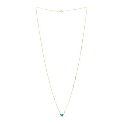 Anita Ko 18K Yellow Gold Emerald Heart Necklace 3 of 5
