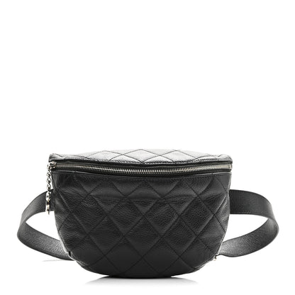 Chanel Grained Calfskin Quilted Waist Belt Bag Black 1 of 11