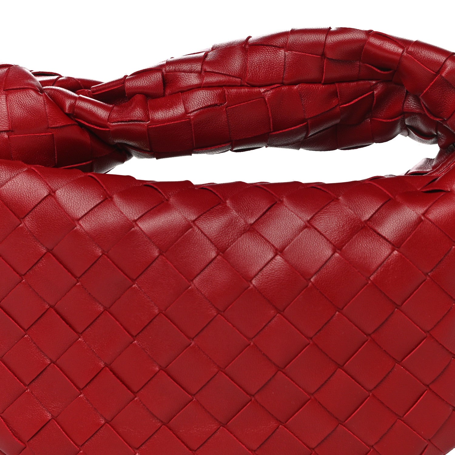 Bottega Veneta Nappa Intrecciato Mini Jodie Dark Red 9 of 11