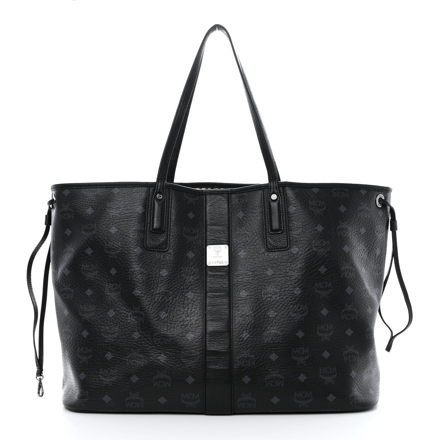 MCM Visetos Large Liz Reversible Shopper Tote Black 3 of 18