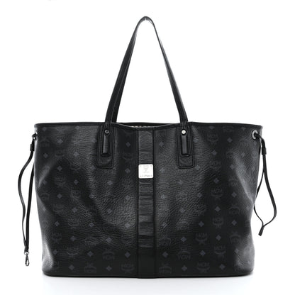 MCM Visetos Large Liz Reversible Shopper Tote Black 3 of 18