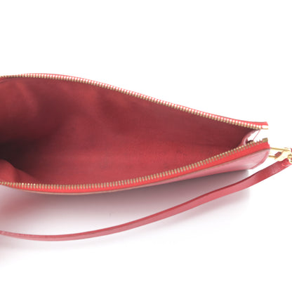 Louis Vuitton Epi Pochette Accessories 24 Castillan Red 5 of 13