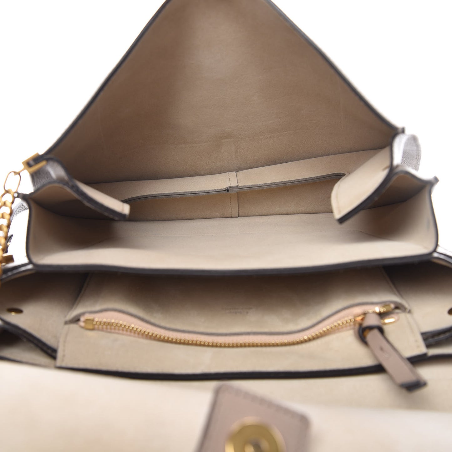 Calfskin Medium Faye Shoulder Bag Motty Grey