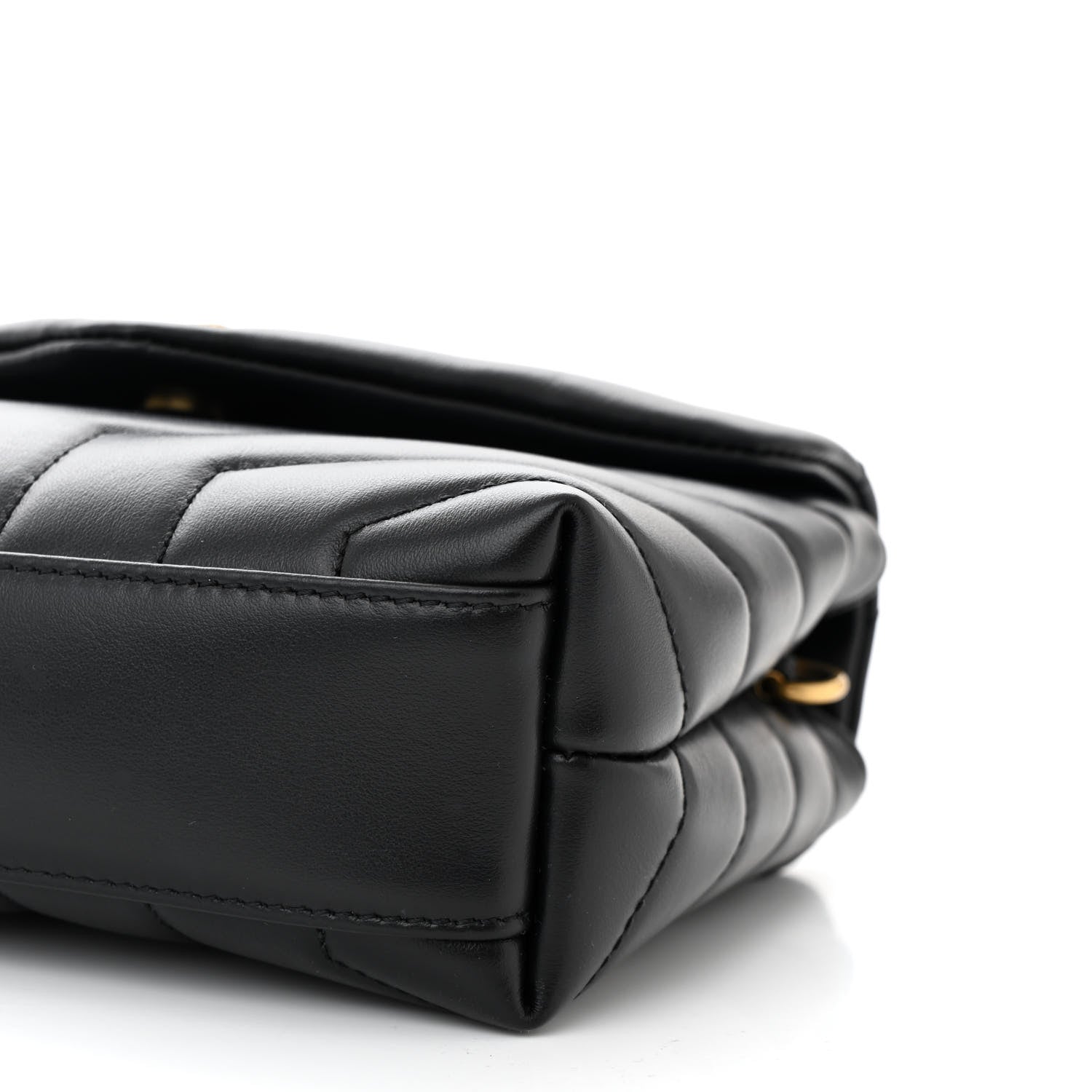 Saint Laurent Calfskin Y Quilted Monogram Toy Loulou Crossbody Bag Black 10 of 11