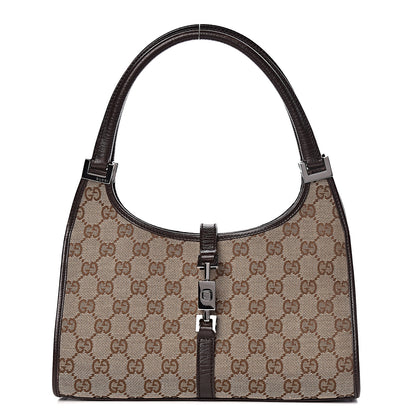 Gucci Monogram Small Bardot Bag Dark Brown 1 of 14