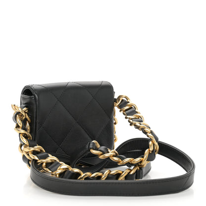 Chanel Calfskin Quilted Mini Framing Chain Bag Black 3 of 11