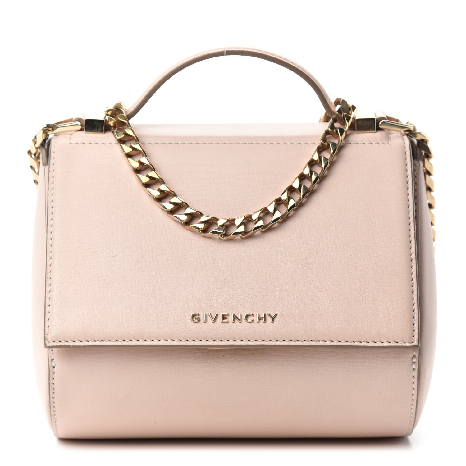 Givenchy Textured Calfskin Mini Pandora Box Chain Crossbody Bag Powder Pink 1 of 10