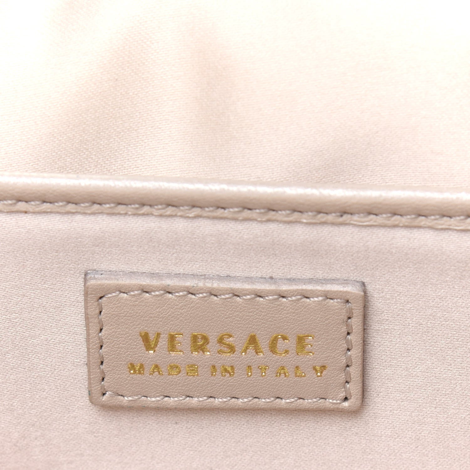 Versace Nappa Barocco Quilted Medusa Chain Clutch Bone 5 of 11