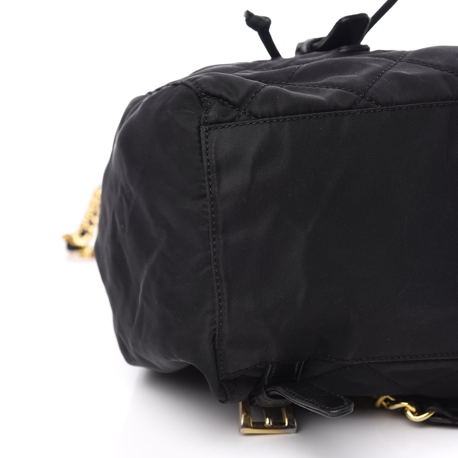 Prada Tessuto Nylon Vela Quilted Chain Backpack Black 7 of 9