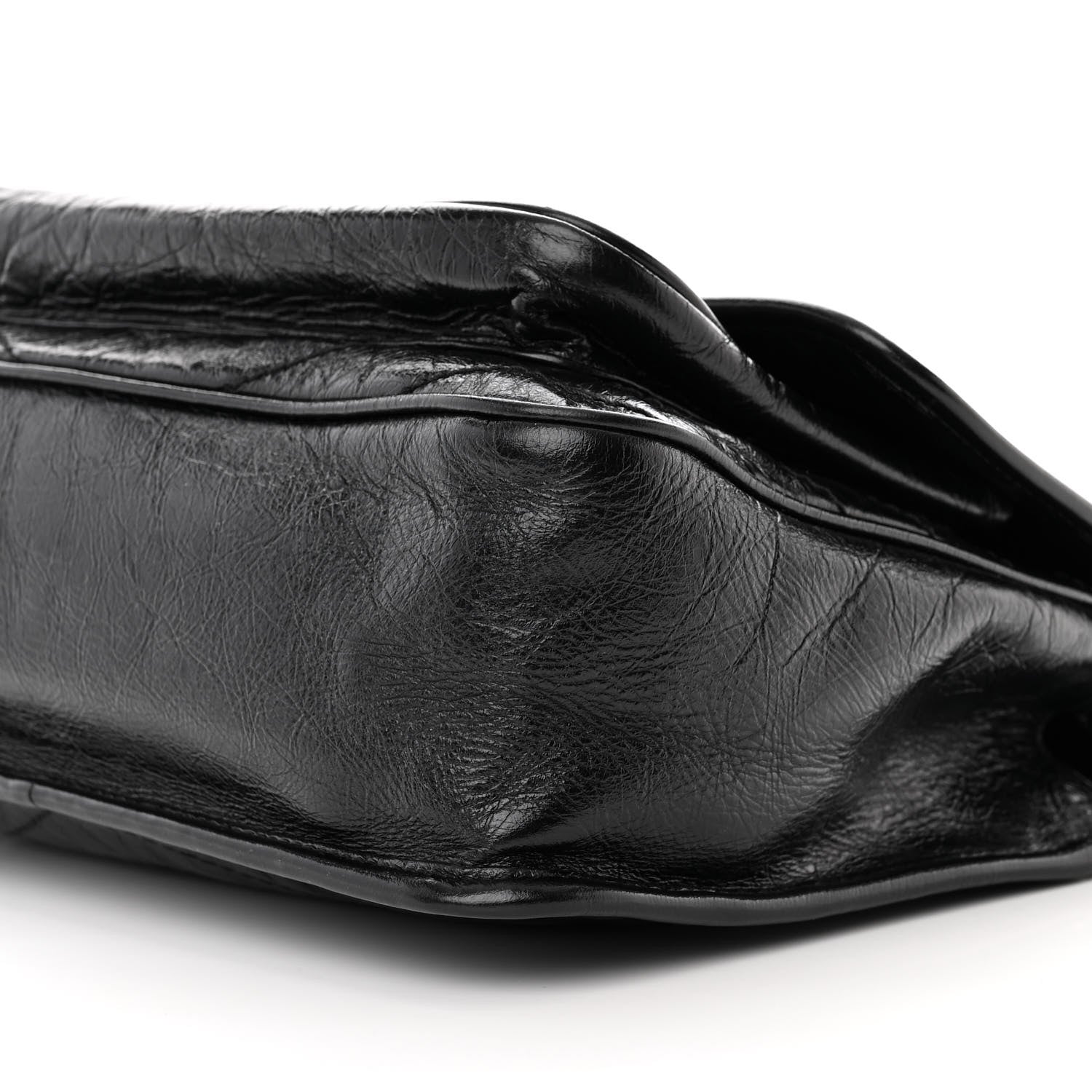 Saint Laurent Crinkled Calfskin Matelasse Monogram Medium Niki Chain Satchel Black 10 of 11