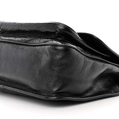 Saint Laurent Crinkled Calfskin Matelasse Monogram Medium Niki Chain Satchel Black 10 of 11