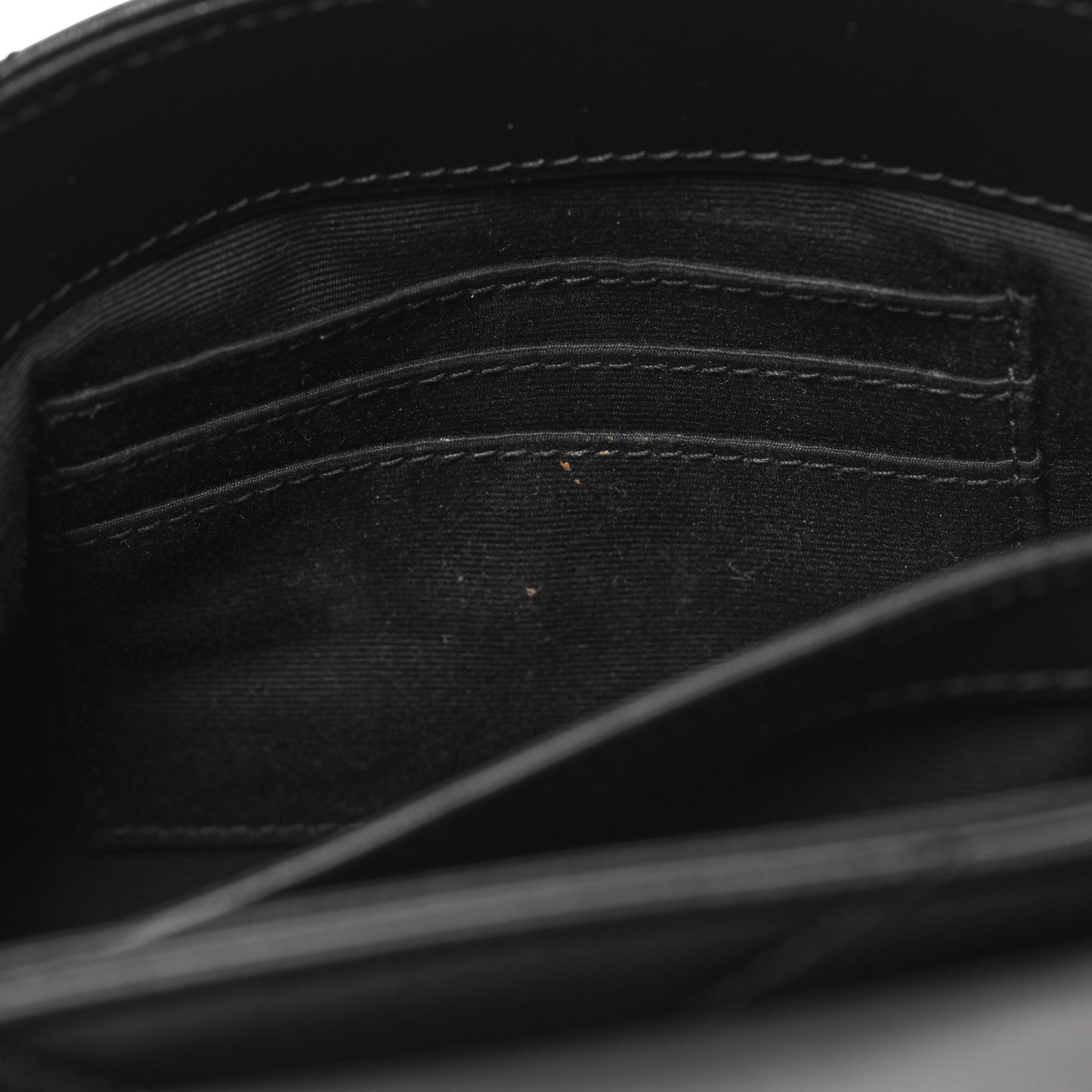 Calfskin Y Quilted Monogram Monochrome Toy Loulou Crossbody Bag Black