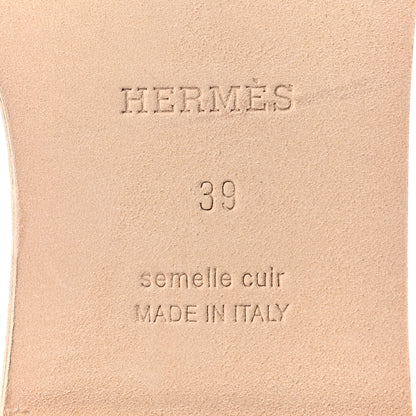 Hermes Epsom Santorini Sandals 39 Etoupe 7 of 10