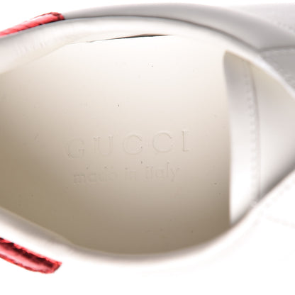 Gucci Calfskin Ayers Web Tiger Embroidered Mens Ace Sneakers 9.5 White Green Red 7 of 12