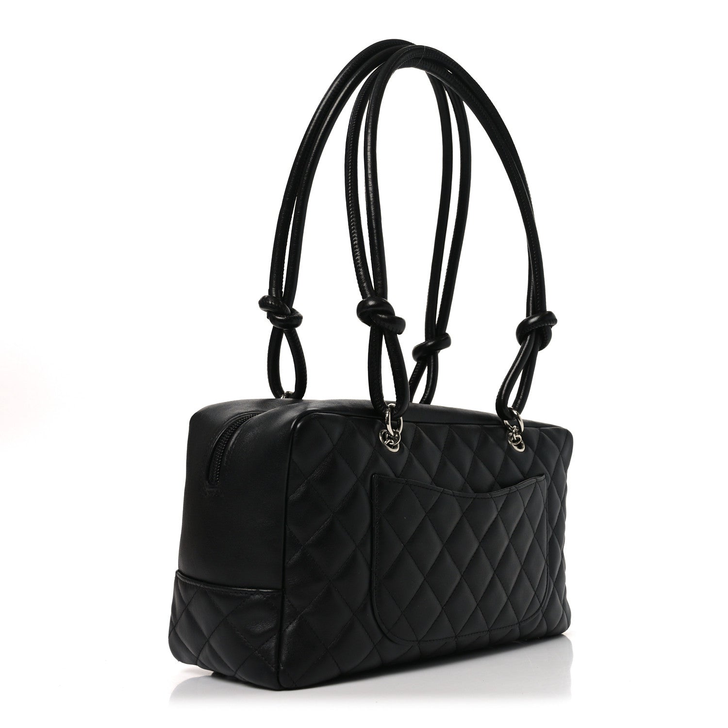Chanel Calfskin Quilted Large Cambon Bowler Black 3 of 10