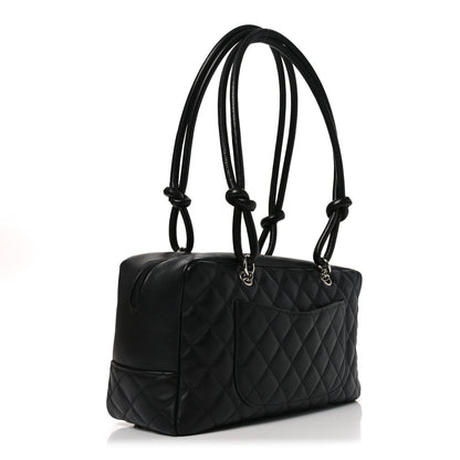 Chanel Calfskin Quilted Large Cambon Bowler Black 3 of 10