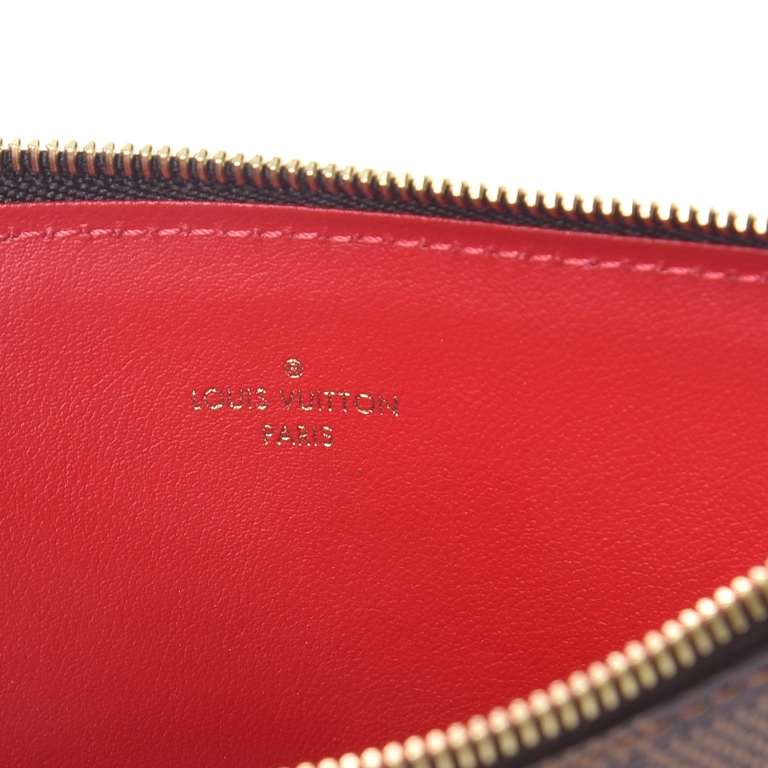 Louis Vuitton Damier Ebene Felicie Chain Wallet Zippered Insert 6 of 6